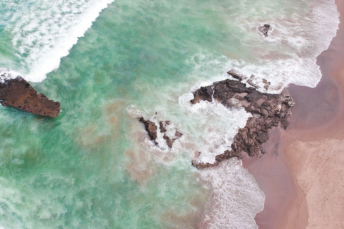 birds-eye view of Canggu Beach, Bali