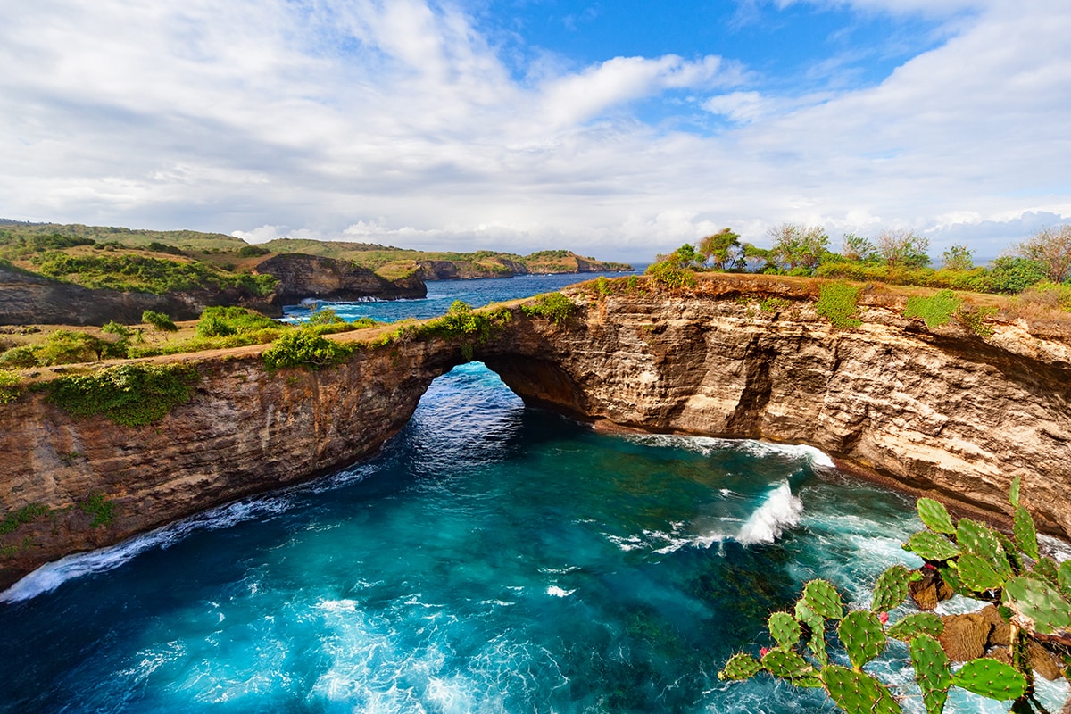 a view of Broken Beach in Nusa Penida
